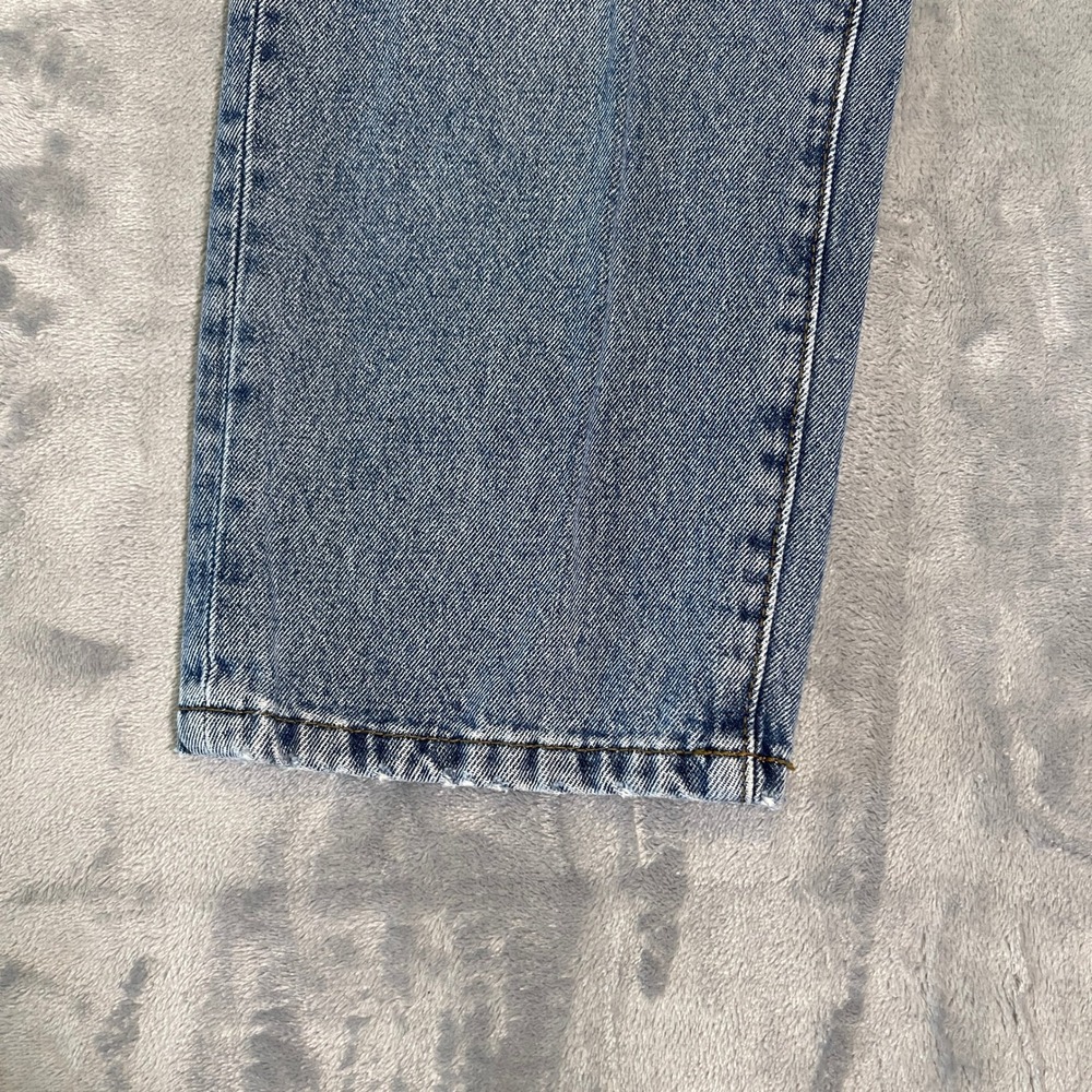Y2K Guess Jeans Light Wash Distressed Straight‎ Leg Denim Pants Women's Size 26 - Picture 2 of 6